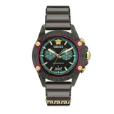 Versace Icon Active Chronograph Black Dial Black Rubber Strap Unisex Watch - VE8P00224 Authentic Buy Shop Now