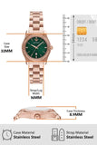 Emporio Armani Federica Analog Green Dial Rose Gold Steel Strap Watch for Women - AR11639 Authentic Buy Shop Now