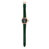 Emporio Armani Mia Meccanico Mother of Pearl Dial Green Leather Strap Watch for Women - AR60073