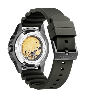 Citizen Mechanical Automatic Black Dial Black Rubber Strap Watch for Men - NJ0125-11E Authentic Buy Shop Now