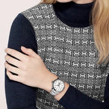 Tory Burch Collins White Dial Silver Steel Strap Watch for Women - TBW1301 Authentic Buy Shop Now