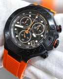 Tissot T Race Chronograph Black Dial Orange Rubber Strap Watch for Men - T141.417.37.051.02 Authentic Buy Shop Now