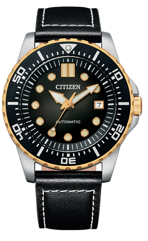Citizen Mechanical Automatic Black Dial Black Leather Strap Watch for Men - NJ0176-10E Authentic Buy Shop Now
