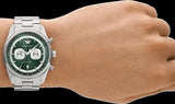 Emporio Armani Racer Chronograph Green Dial Silver Steel Strap Watch for Men - AR11637 Authentic Buy Shop Now
