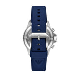 Emporio Armani World Explorer Chronograph Blue Dial Blue Silicone Strap Watch for Men - AR11696 Authentic Buy Shop Now