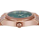 Emporio Armani Federica Analog Green Dial Rose Gold Steel Strap Watch for Women - AR11639 Authentic Buy Shop Now