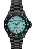 Emporio Armani Sea Explorer Turquoise Blue Dial Black Steel Strap Watch for Men - AR60084 Authentic Buy Shop Now