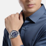 Emporio Armani Sea Explorer Blue Dial Silver Steel Strap Watch for Men - AR60087 Authentic Buy Shop Now