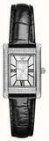 Emporio Armani Two Hand Crystals Silver Dial Black Leather Strap Watch for Women - AR11623 Authentic Buy Shop Now