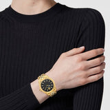 Versace V-Code Quartz Black Dial Gold Steel Strap Watch for Women - VE8I00724 Authentic Buy Shop Now
