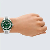 Emporio Armani Sea Explorer Green Dial Silver Steel Strap Watch for Men - AR60088 Authentic Buy Shop Now