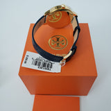 Tory Burch Collins Quartz Blue Dial Blue Leather Strap Watch for Women - TBW1203 Authentic Buy Shop Now