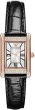 Emporio Armani Genni Silver Dial Black Leather Strap Watch for Women - AR11624 Authentic Buy Shop Now