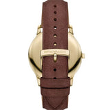 Emporio Armani Minimalist Quartz Gold Dial Brown Leather Strap Watch for Men - AR11610 Authentic Buy Shop Now