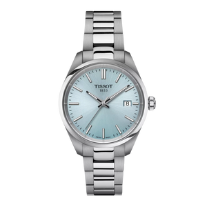 Tissot PR 100 Ice Blue Dial Silver Steel Strap Watch for Women - T150.210.11.351.00 Authentic Buy Shop Now