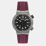 Versace Greca Logo Diver Quartz Black Dial Purple Rubber Strap Watch for Men - VE8G00224 Authentic Buy Shop Now
