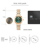 Versace Daphnis Analog Green Dial Two Tone Steel Strap Watch for Women - VEOCA0224 Authentic Buy Shop Now