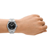 Emporio Armani Frederico Analog Black Dial Silver Steel Strap Watch for Men - AR11622 Authentic Buy Shop Now
