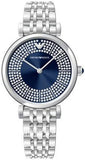 Emporio Armani Gianni T-Bar Blue Dial Silver Steel Strap Watch for Women - AR11627 Authentic Buy Shop Now