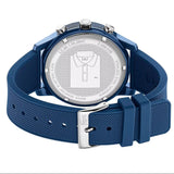Lacoste 12.12 Chronograph Blue Dial Blue Silicon Strap Watch for Men - 2010970 Authentic Buy Shop Now