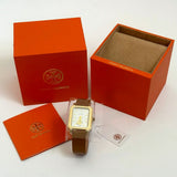 Tory Burch Robinson White Dial Brown Leather Strap Watch for Women - TBW1503 Authentic Buy Shop Now