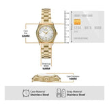 Emporio Armani Federica Mother of Pearl White Dial Gold Steel Strap Watch for Women - AR11657 Authentic Buy Shop Now