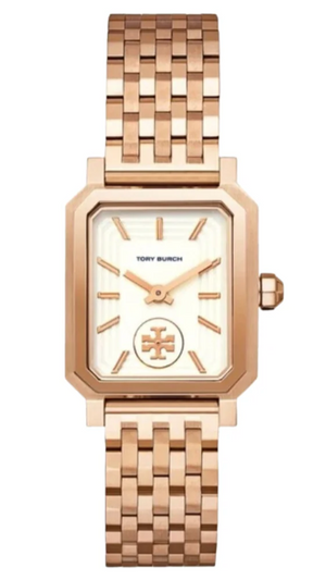 Tory Burch Robinson White Dial Rose Gold Steel Strap Watch for Women - TBW1502 Authentic Buy Shop Now