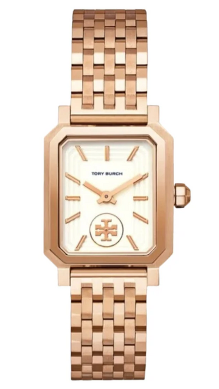 Tory Burch Robinson White Dial Rose Gold Steel Strap Watch for Women - TBW1502 Authentic Buy Shop Now