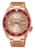 Seiko 5 Sports 55th Anniversary Limited Edition Rose Gold Dial Rose Gold Steel Strap Watch for Men - SRPK08K1