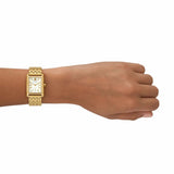 Tory Burch Eleanor White Dial Gold Steel Strap Watch for Women - TBW1060 Authentic Buy Shop Now