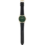 Emporio Armani Minimalist Green Dial Black Leather Strap Watch for Men - AR11601 Authentic Buy Shop Now