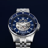 Maserati SFIDA Skeleton Automatic Blue Dial Silver Steel Strap Watch for Men - R8823140011 Authentic Buy Shop Now