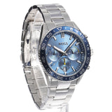 Hugo Boss Runner Chronograph Blue Dial Silver Steel Strap Watch for Men - 1514143 Authentic Buy Shop Now