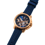 Maserati Successo Chronograph Blue Dial Blue Silicone Strap Watch for Men - R8871621034 Authentic Buy Shop Now