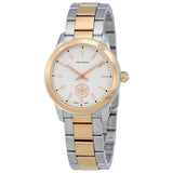 Tory Burch Collins White Dial Two Tone Steel Strap Watch for Women - TBW1305 Authentic Buy Shop Now