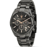 Maserati Attrazione Chronograph Black Dial Black Steel Strap Watch for Men - R8853151001 Authentic Buy Shop Now