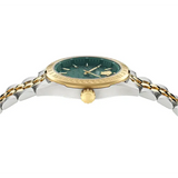 Versace V-Code Analog Green Dial Two Tone Steel Strap Watch for Women - VE8I00424 Authentic Buy Shop Now