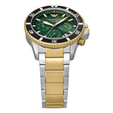 Emporio Armani World Explorer Chronograph Green Dial Two Tone Steel Strap Watch for Men - AR11695 Authentic Buy Shop Now