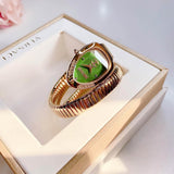 Just Cavalli Serpente Metallica Green Dial Gold Steel Strap Watch for Women - JC1L208M0045 Authentic Buy Shop Now