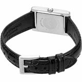 Emporio Armani Two Hand Crystals Silver Dial Black Leather Strap Watch for Women - AR11623 Authentic Buy Shop Now