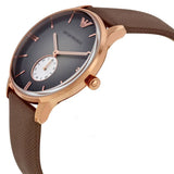 Emporio Armani Gianni Gray Dial Brown Leather Strap Watch for Men - AR1723 Authentic Buy Shop Now