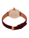 Emporio Armani Mia Mother of Pearl Dial Red Leather Strap Watch for Women - AR11646 Authentic Buy Shop Now
