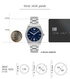Emporio Armani Frederico Analog Blue Dial Silver Steel Strap Watch for Men - AR11620 Authentic Buy Shop Now