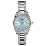 Tissot PR 100 Ice Blue Dial Silver Steel Strap Watch for Women - T150.210.11.351.00 Authentic Buy Shop Now