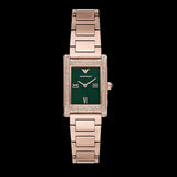 Emporio Armani Genni Green Dial Rose Gold Steel Strap Watch for Women - AR11641 Authentic Buy Shop Now
