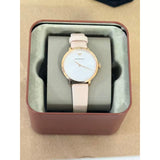 Emporio Armani Modern Silver Dial Pink Leather Strap Watch for Women - AR11160 Authentic Buy Shop Now