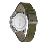 Hugo Boss Skytraveller Chronograph Black Dial Green Leather Strap Watch for Men - 1514148 Authentic Buy Shop Now