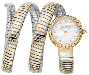 Just Cavalli Enchanting Mother of Pearl Dial Two Tone Steel Strap Watch for Women - JC1L302M0055 Authentic Buy Shop Now