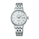 Seiko Presage Cocktail Time Automatic Diamonds White Dial Silver Steel Strap Watch for Women - SRE017J1 Authentic Buy Shop Now