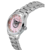 Gucci G Timeless Diamonds Pink Mother of Pearl Dial Silver Steel Strap Watch for Women - YA1265025 Authentic Buy Shop Now